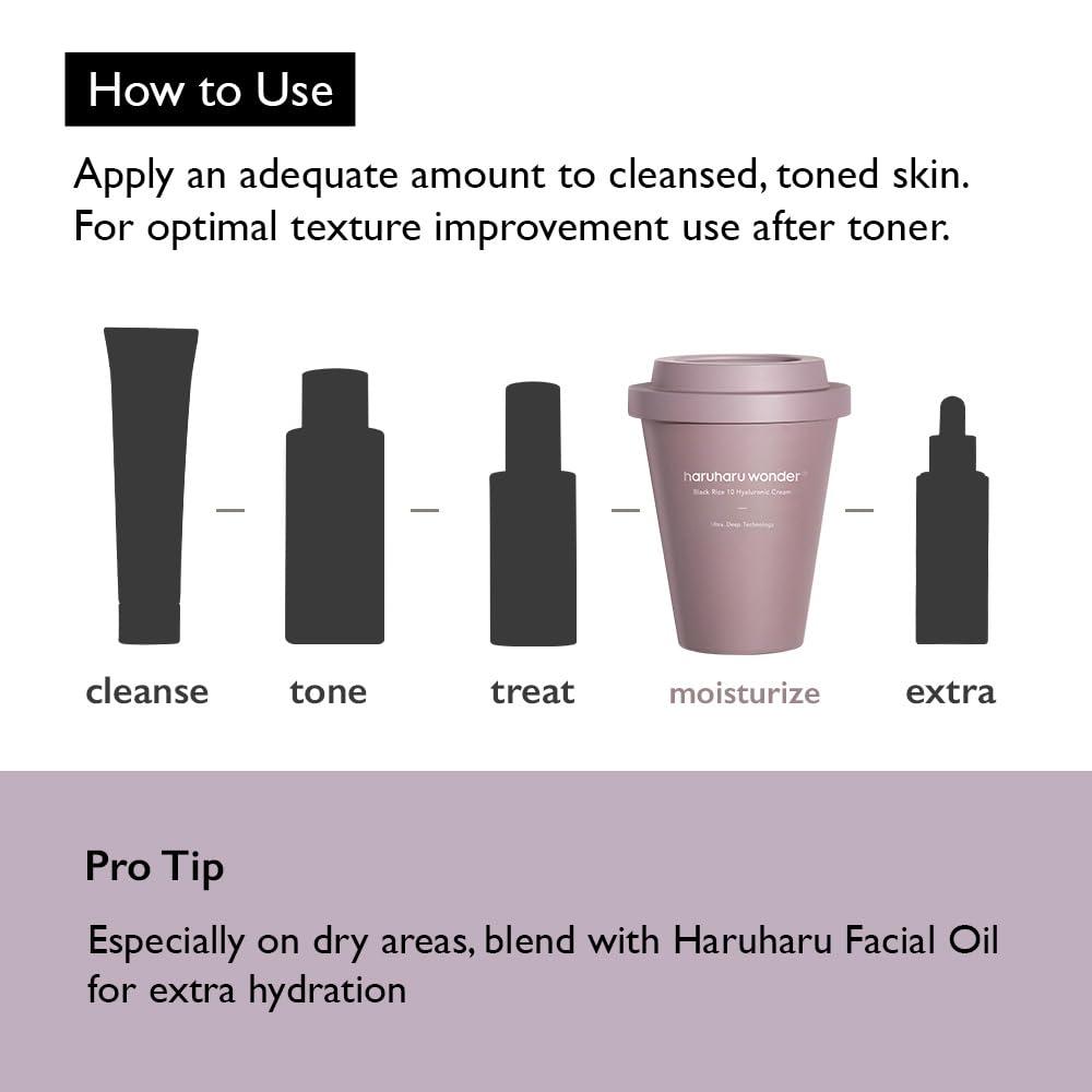 image:imageHARUHARU wonder Black Rice 10 Hyaluronic Cream 16 fl oz Face Moisturizer Vegan Cruelty Free Daily skincare Korean Skincare3 Fl Oz Pack of 1