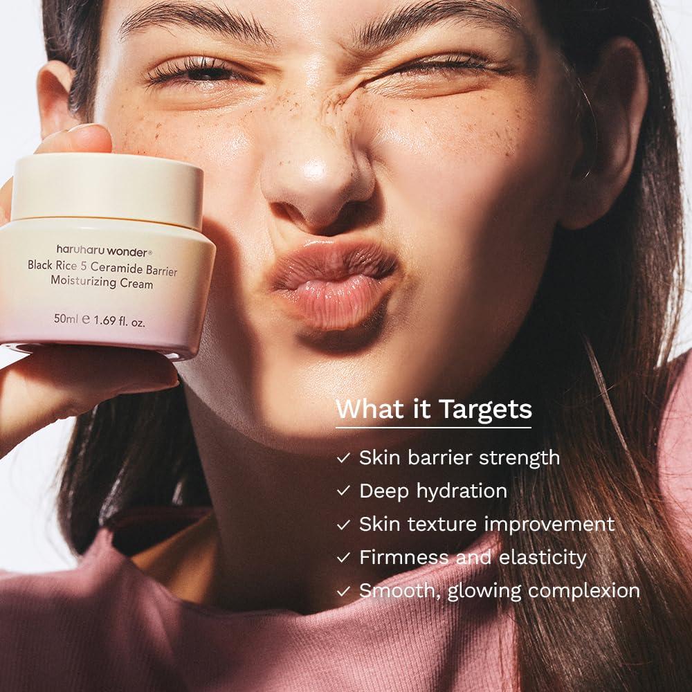 image:imageHARUHARU wonder Black Rice 5 Ceramide Barrier Moisturizing Cream Daily Skin Barrier Care LongLasting Hydration Soothing amp Nourishing Ceramide Capsules Korean Skincare Travel Size 050 floz