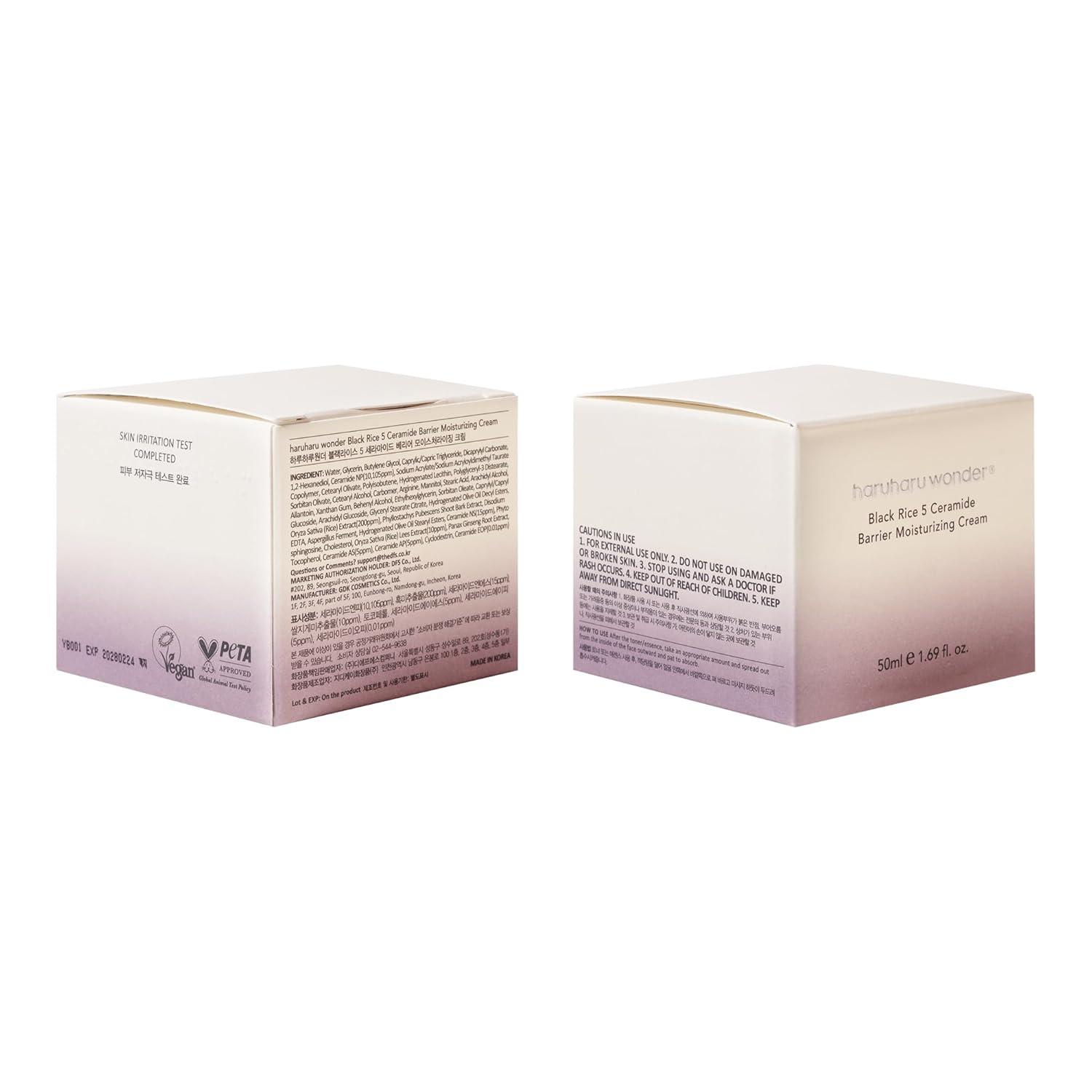 image:imageHARUHARU wonder Black Rice 5 Ceramide Barrier Moisturizing Cream Daily Skin Barrier Care LongLasting Hydration Soothing amp Nourishing Ceramide Capsules Korean Skincare 169 floz
