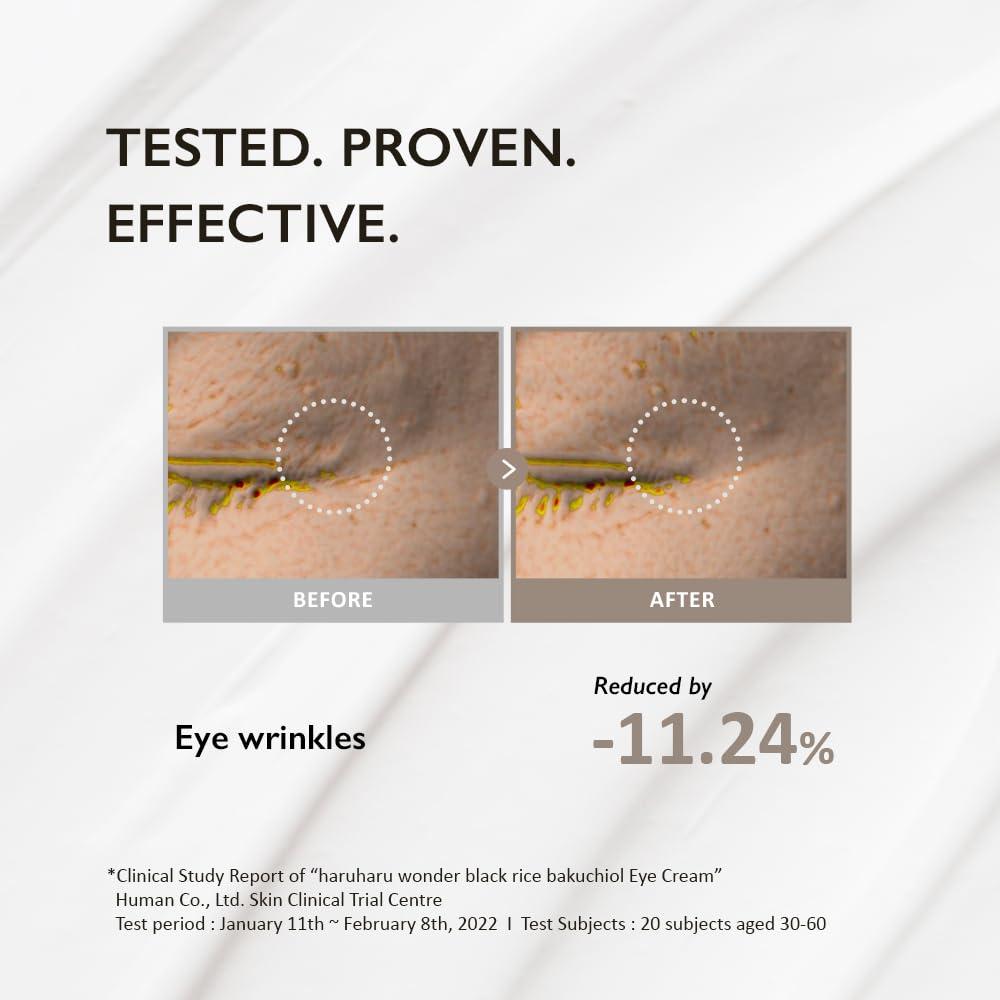 image:imageHARUHARU wonder Black Rice Bakuchiol Eye Cream Smooths Fine Lines amp Crows Feet Reduces Puffiness amp Dark Circles Lightweight Day and Night Care 134 fl oz Duo Set07 Fl Oz Pack of 1