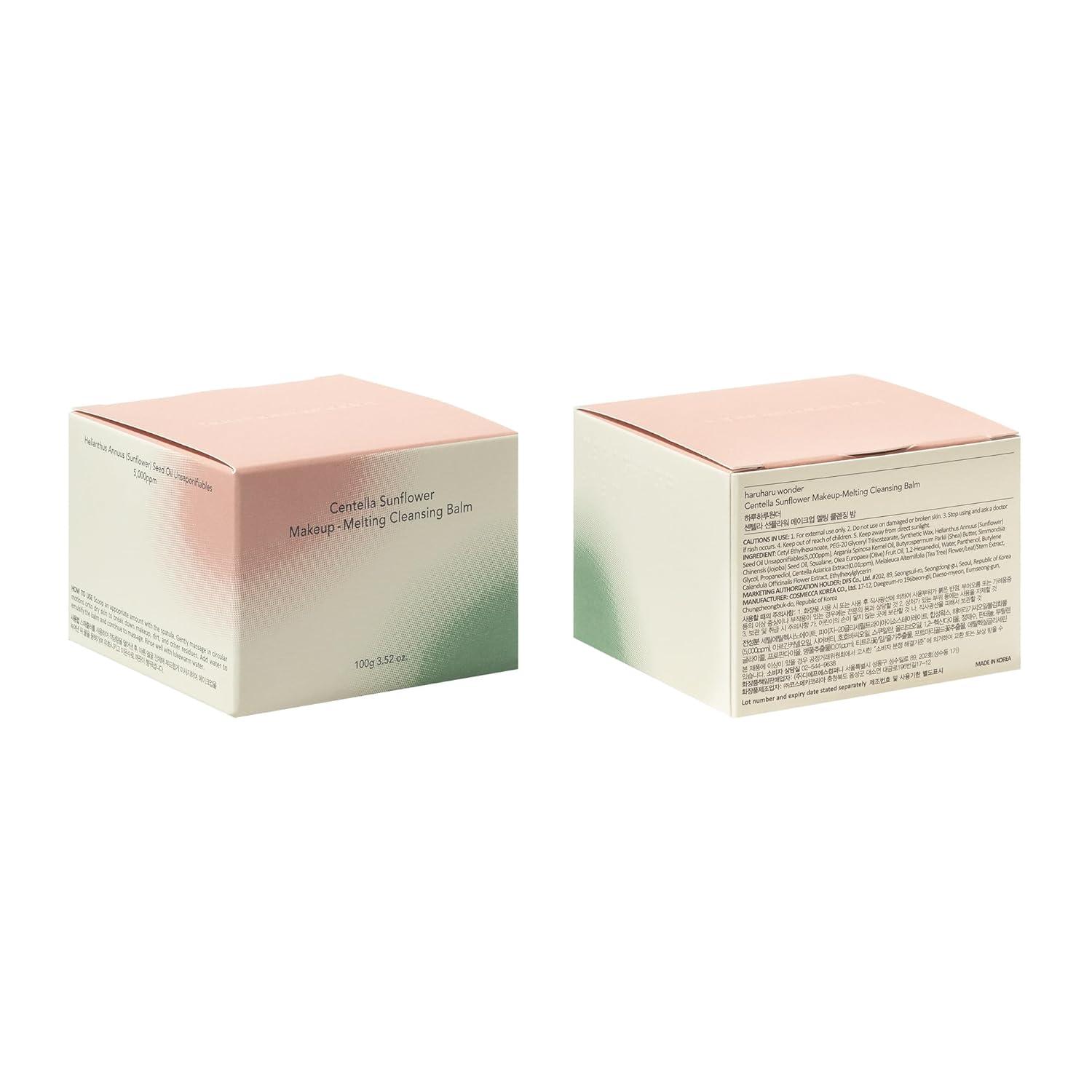 image:imageHARUHARU wonder Centella Sunflower MakeupMelting Cleansing Balm 352 oz Facial Cleanser for Heavy Makeup Removal Korean Skincare