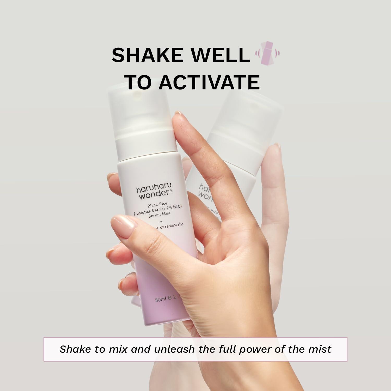 image:imageharuharu Wonder Black Rice Probiotics 2 NAD Serum Mist UltraFine Mist Hydrating amp Plumping Barrier Support Sensitive Skin Ceramide Korean Skincare Vegan 270 floz