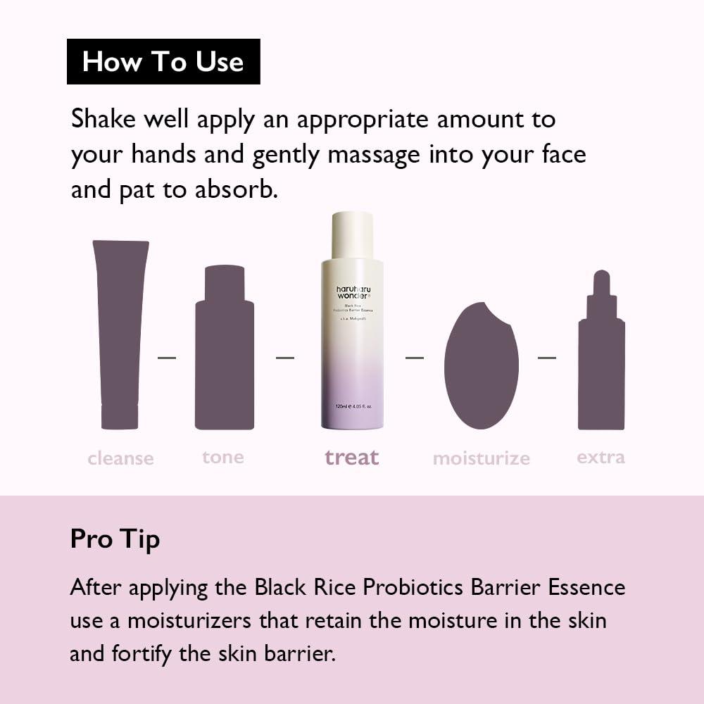 image:imageharuharu Wonder Black Rice Probiotics Barrier Essence 405 floz Skin Flooding amp Layering Strengthens Skin Barrier Moisturizes Glowy Radiant Skin NonComedogenic Vegan Korean Skincare101 Fl Oz Pack of 1