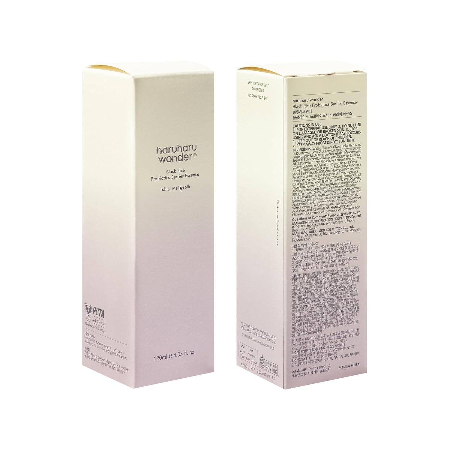 image:imageharuharu Wonder Black Rice Probiotics Barrier Essence 405 floz Skin Flooding amp Layering Strengthens Skin Barrier Moisturizes Glowy Radiant Skin NonComedogenic Vegan Korean Skincare405 Fl Oz Pack of 1