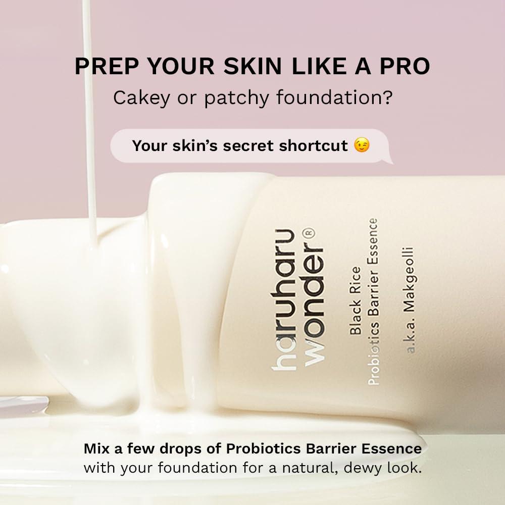 image:imageharuharu Wonder Black Rice Probiotics Barrier Essence 405 floz Skin Flooding amp Layering Strengthens Skin Barrier Moisturizes Glowy Radiant Skin NonComedogenic Vegan Korean Skincare101 Fl Oz Pack of 1