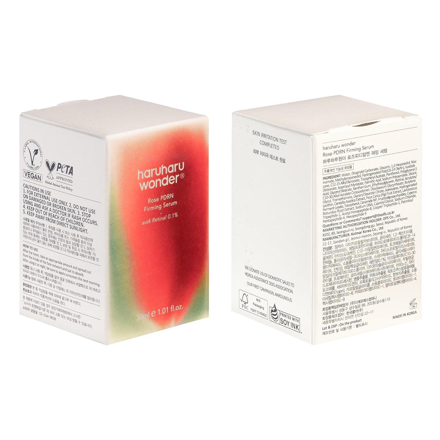image:imageharuharu wonder Rose PDRN Firming Serum with Retinal 01 Boost Collagen Bulgarian Rose Minimize Fine lines amp Wrinkles For Sensitive Skin Fragrance Free Korean Skincare Vegan 101 floz