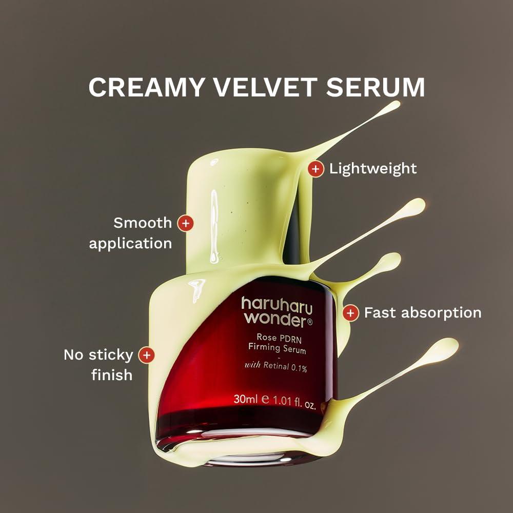 image:imageharuharu wonder Rose PDRN Firming Serum with Retinal 01 Boost Collagen Bulgarian Rose Minimize Fine lines amp Wrinkles For Sensitive Skin Fragrance Free Korean Skincare Vegan 101 floz