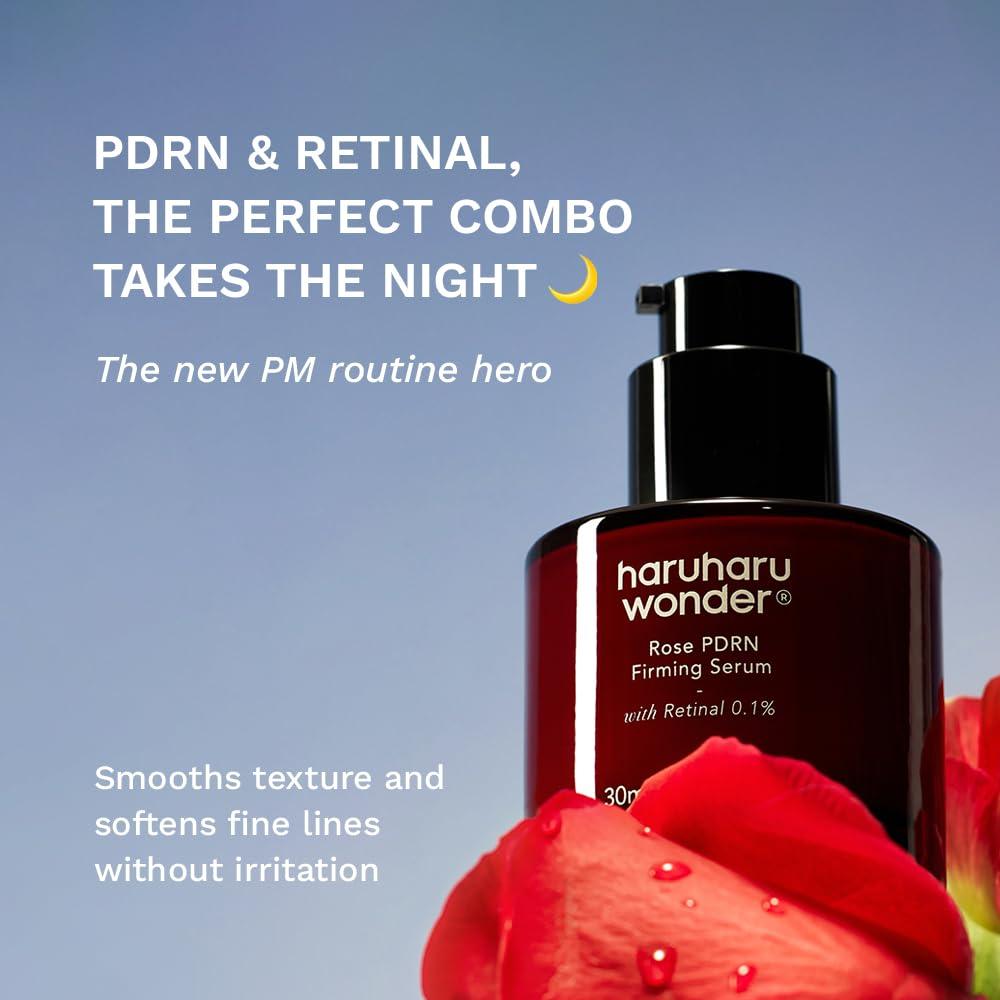 image:imageharuharu wonder Rose PDRN Firming Serum with Retinal 01 Boost Collagen Bulgarian Rose Minimize Fine lines amp Wrinkles For Sensitive Skin Fragrance Free Korean Skincare Vegan 101 floz