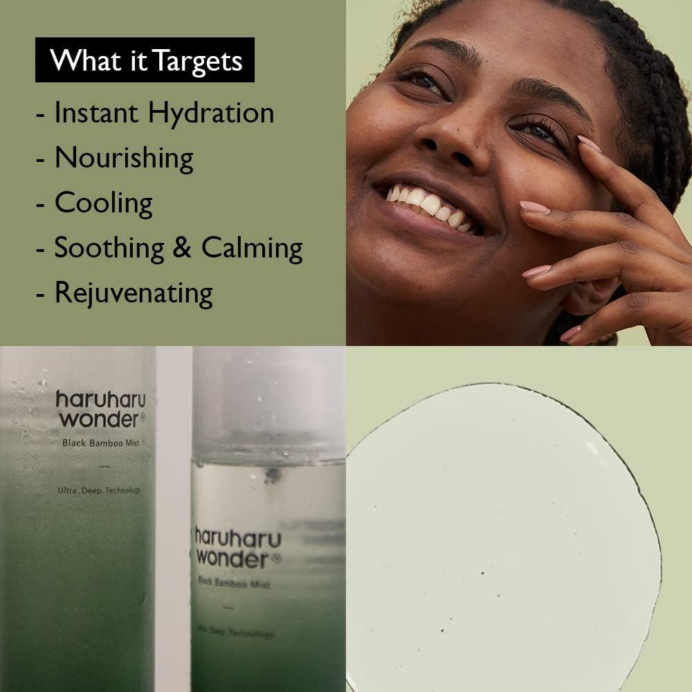 image:imageHARUHARU wonder Black Bamboo Mist Hydrating and Firming Skin Black Rice Panax Ginseng for Clean and Smooth Skin Surface Korean Skincare Vegan Cruelty Free 27 floz27 Fl Oz Pack of 1