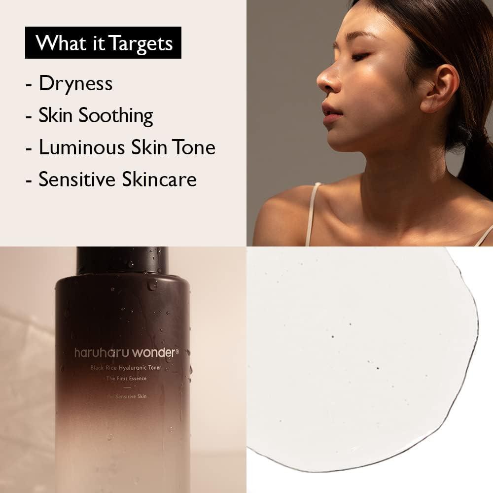 image:imageharuharu Wonder Black Rice Hyaluronic Toner for Sensitive Skin Alcohol Free Fragrance Free Deep Hydration Glass Skin Korean Skincare Vegan CrueltyFree 101 floz101 fl oz Original