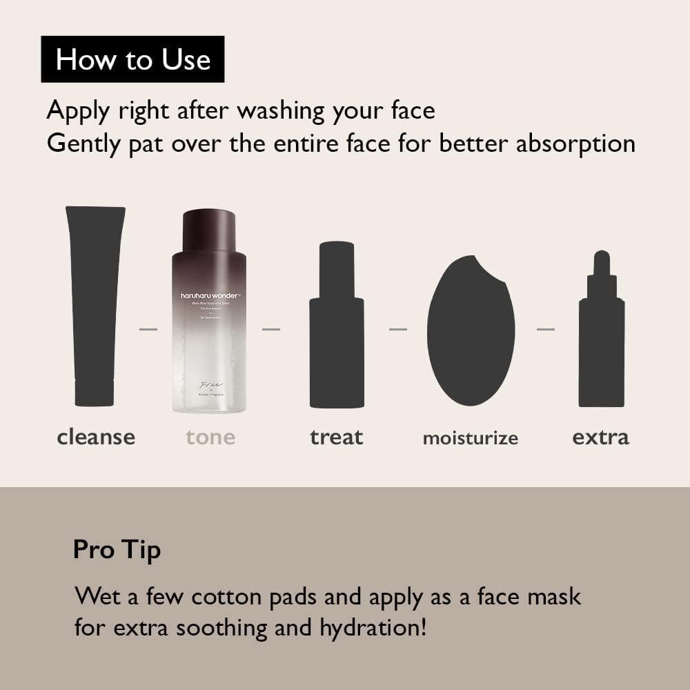 image:imageharuharu Wonder Black Rice Hyaluronic Toner for Sensitive Skin Alcohol Free Fragrance Free Deep Hydration Glass Skin Korean Skincare Vegan CrueltyFree 101 floz101 fl oz Original
