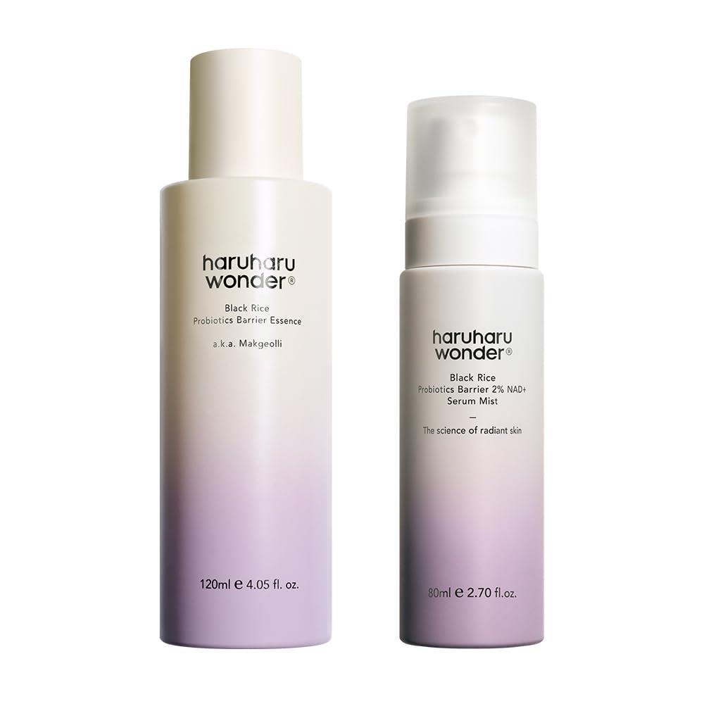 image:imageharuharu Wonder Black Rice Probiotics Hydration Boost Duo Barrier Essence amp 2 NAD Serum Mist Skin Flooding Duo for Glowy Skin